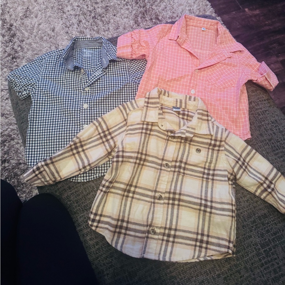 2T Toddler Boys Collared Shirt Set